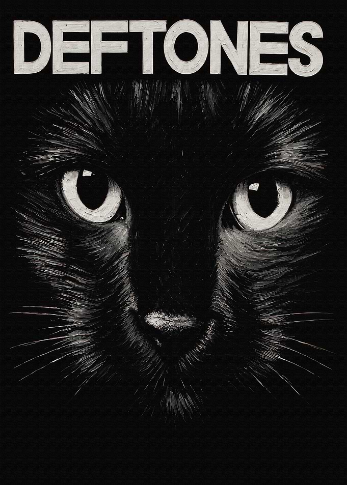 Deftones Black Cat Graphic Art