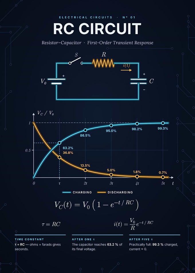 RC Circuit - Capacitor Charge and Time Constant