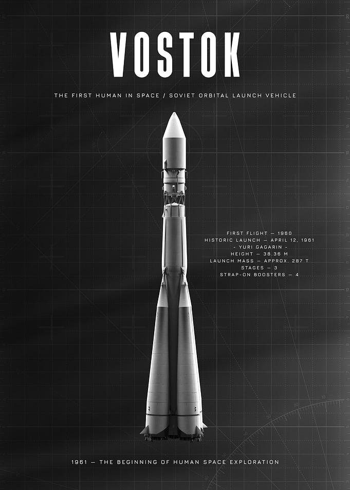Vostok Rocket Technical Poster
