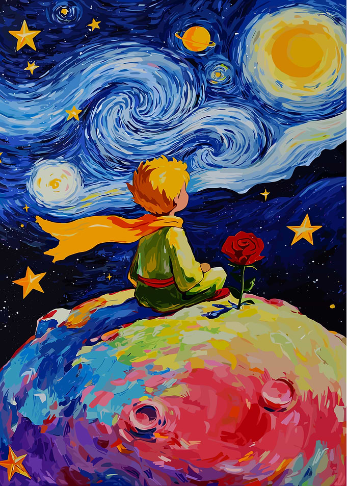 The Little Prince Starry Night Art