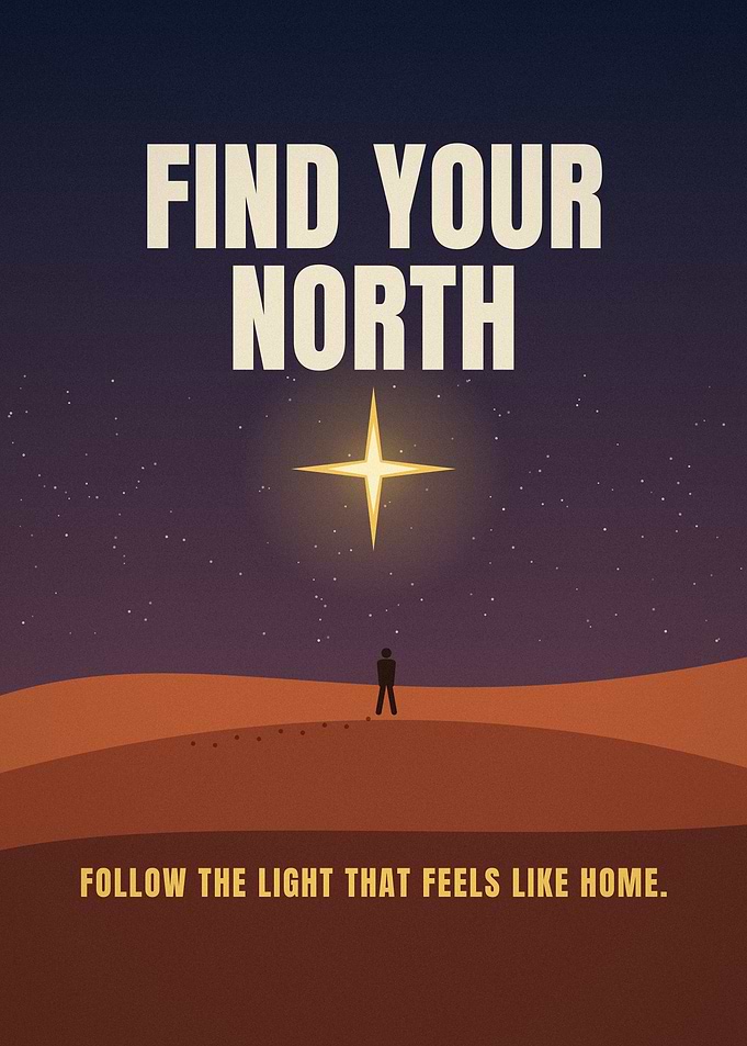 Find Your North Star Desert Poster