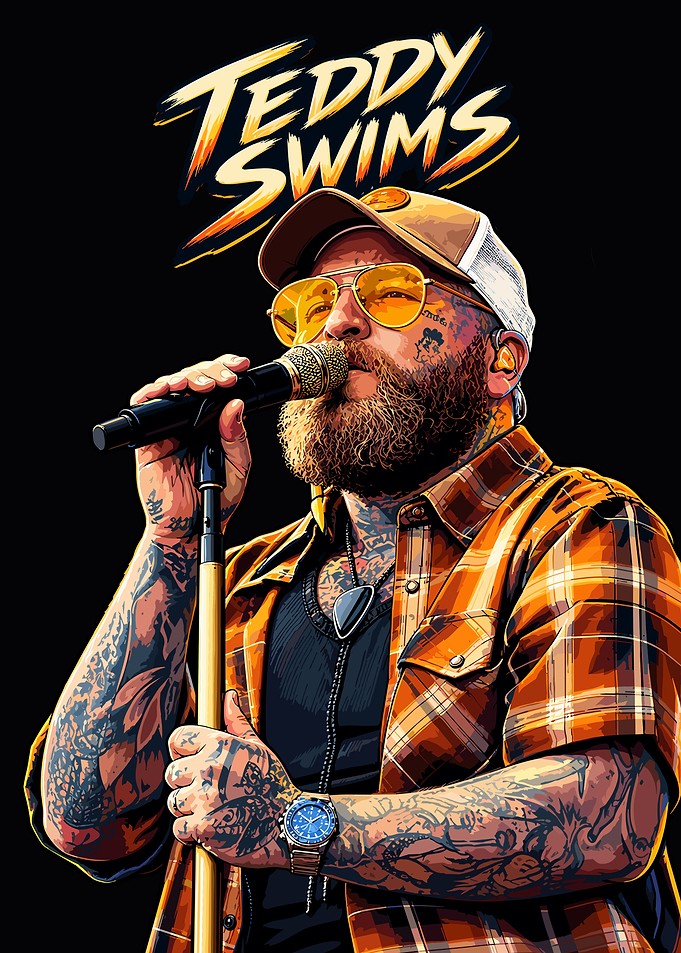 Teddy Swims Portrait Illustration