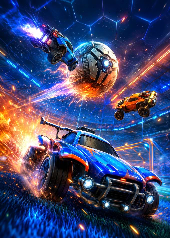 Rocket League Action Gameplay Scene