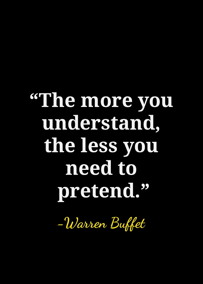 Warren Buffett Inspirational Quote Poster