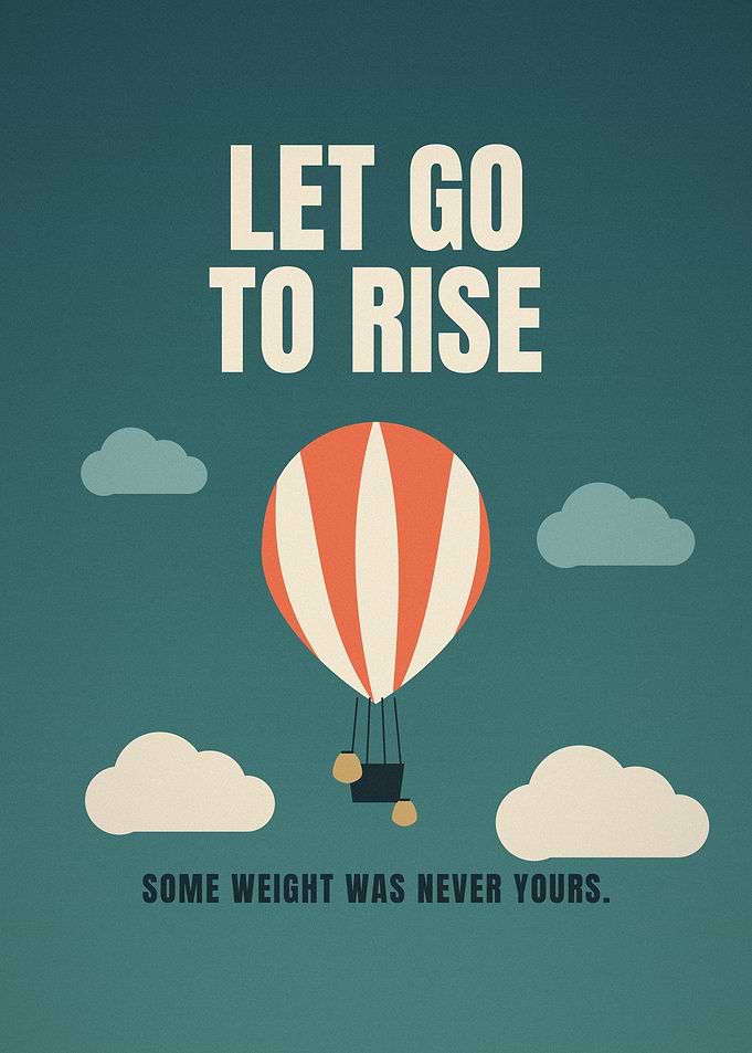 Let Go To Rise Hot Air Balloon Poster
