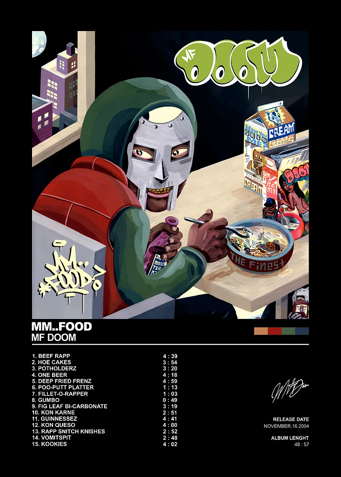 MF DOOM MM..FOOD Album Art Poster