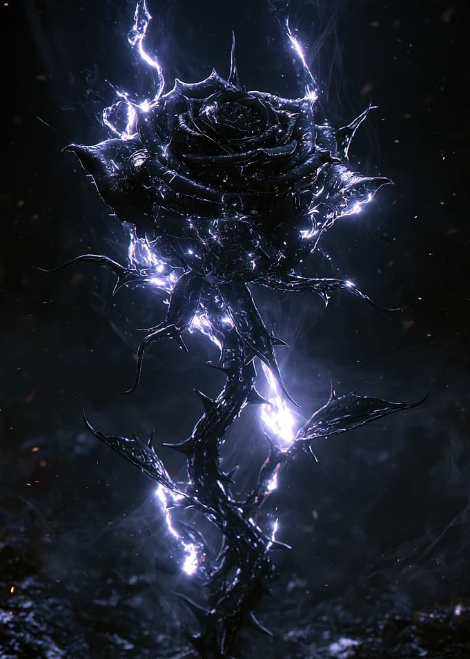 Electric Dark Rose Fantasy