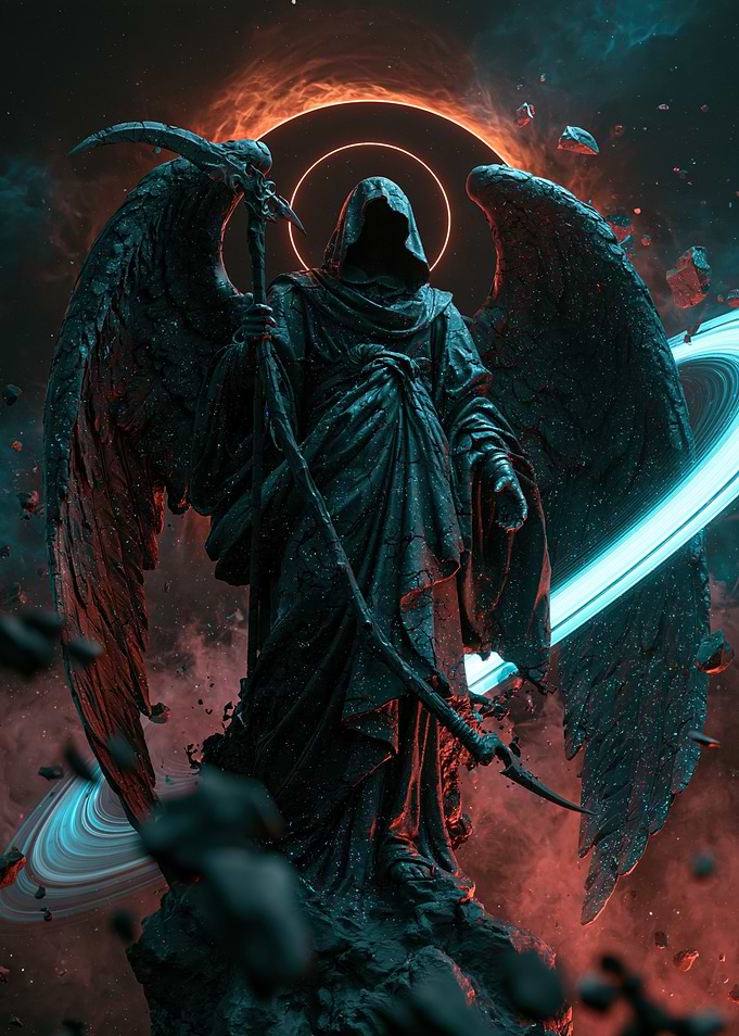 Cosmic Grim Reaper Angel Statue