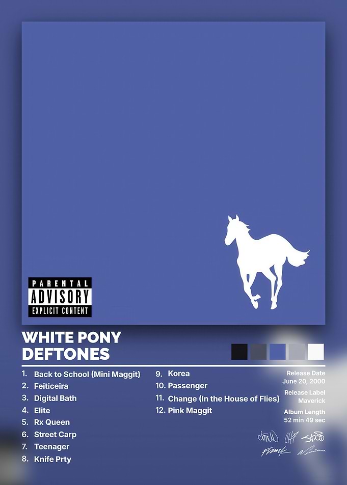 Deftones White Pony Album Poster
