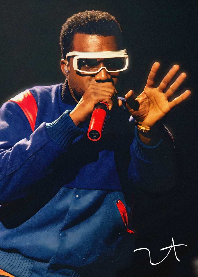Kanye West Performing in Shutter Shades
