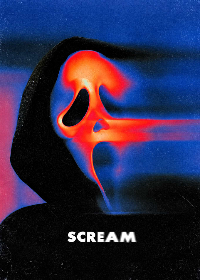 Scream Ghostface Motion Blur Poster