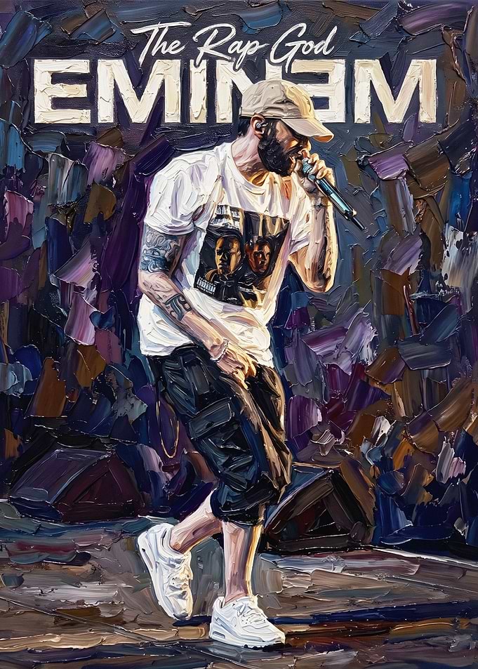 Eminem The Rap God Painting art