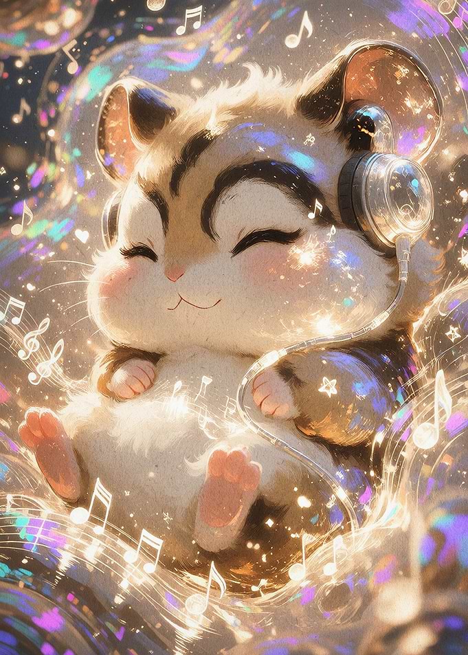 Hamster Music Cute Fantasy Art