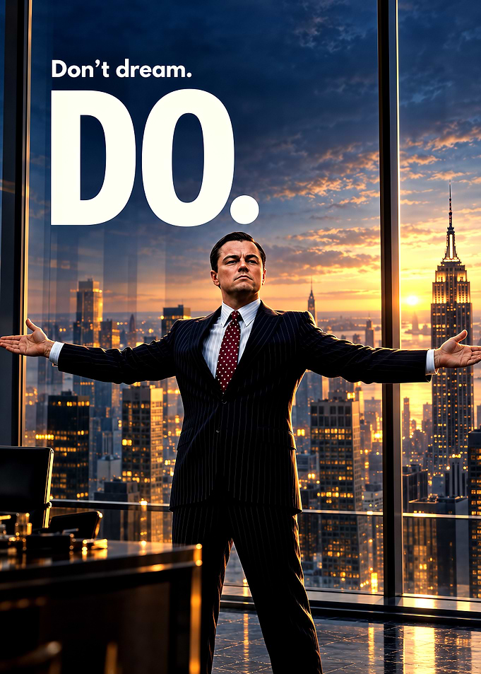 Inspirational Motivational Poster with Leonardo DiCaprio