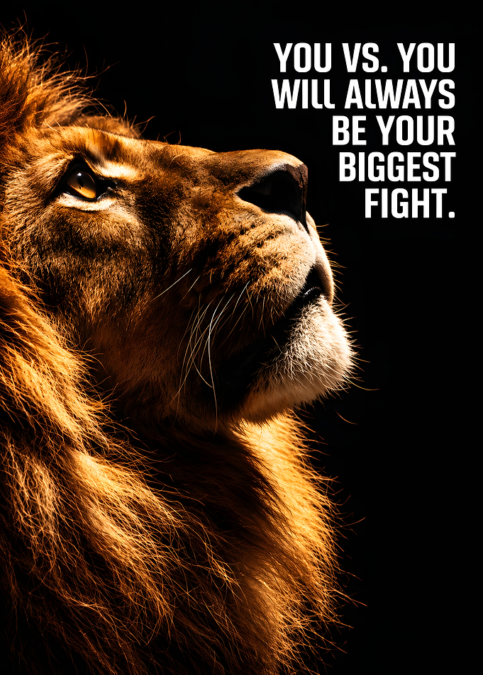 Lion Motivational Quote Poster