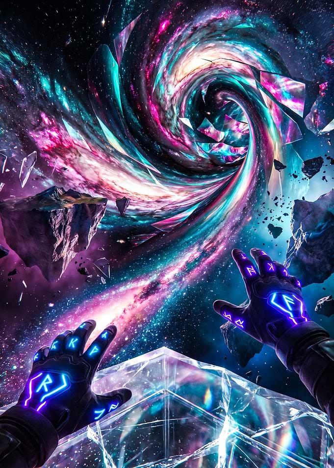 Cosmic Rift Portal First-Person View