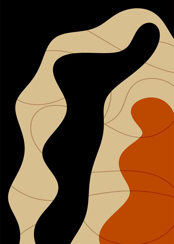 Abstract Organic Shapes Minimalist Art