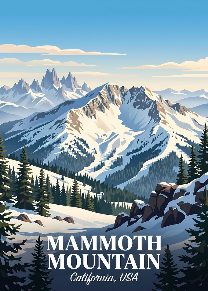 Mammoth Mountain California Travel Poster