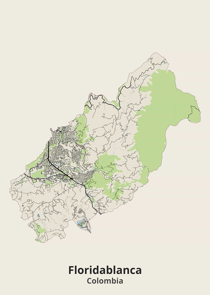 Floridablanca Colombia City Map