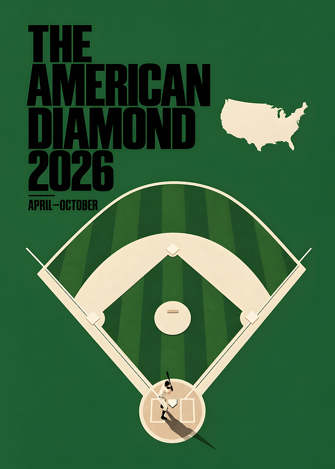 American Baseball Diamond Aerial Field Poster