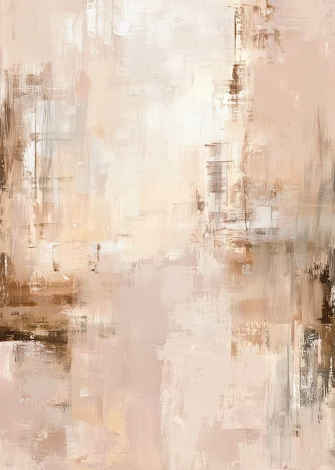 Neutral Toned Abstract Brushstroke Painting