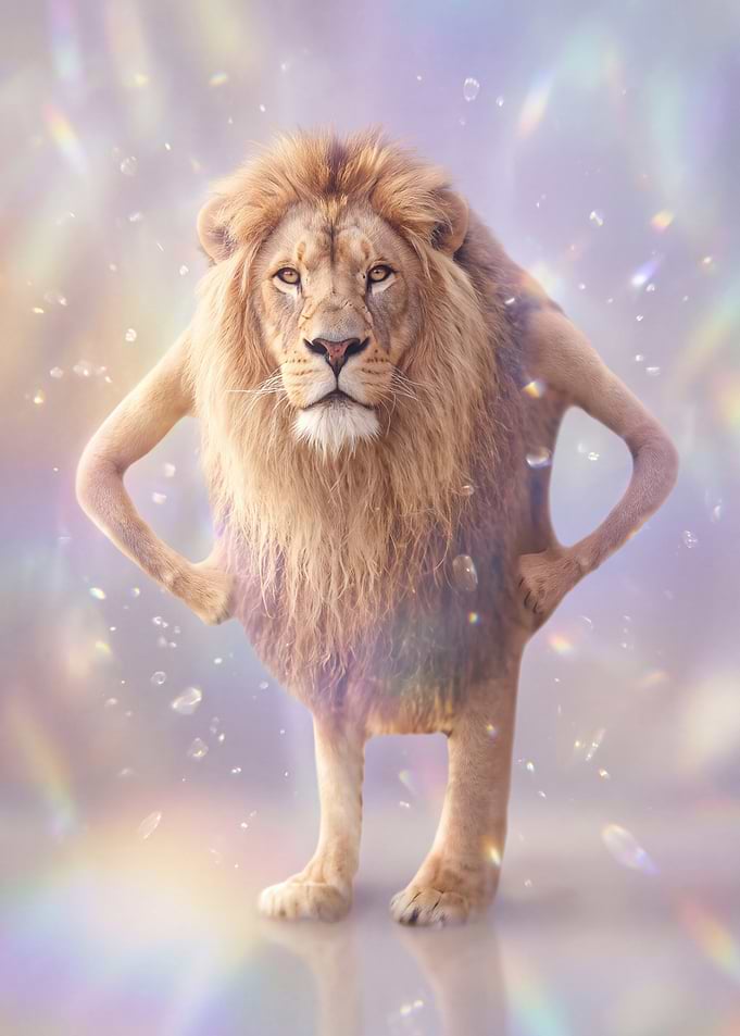 Funny Lion Standing
