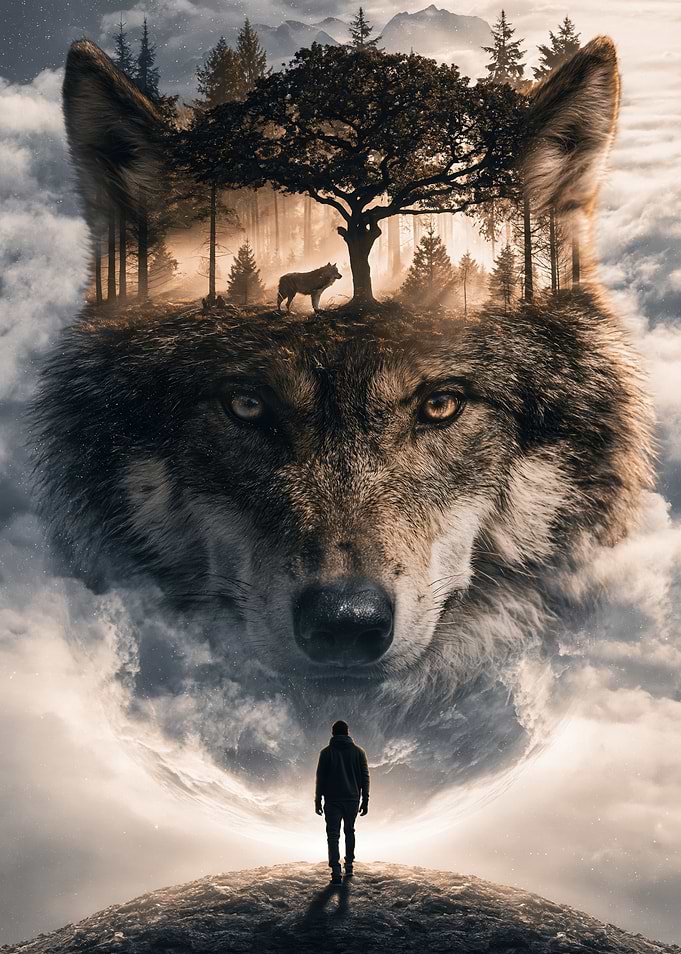 Wolf Spirit and Lone Traveler