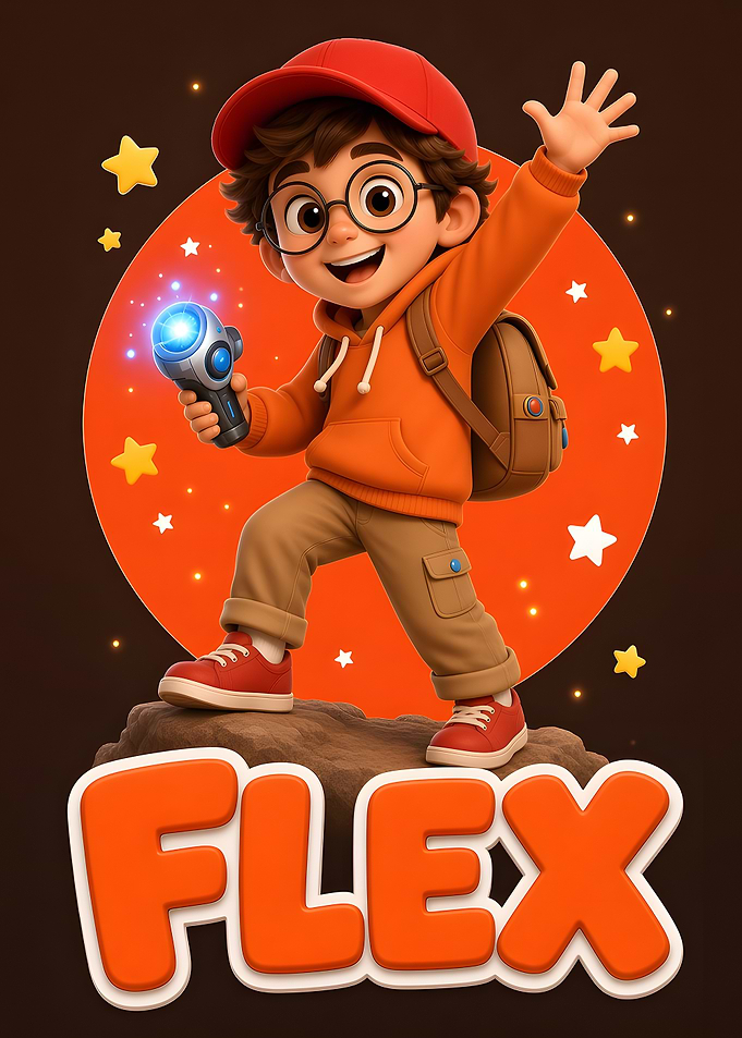 Flex – Brave Explorer Kids Room Poster