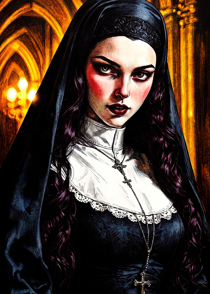Gothic Nun Portrait
