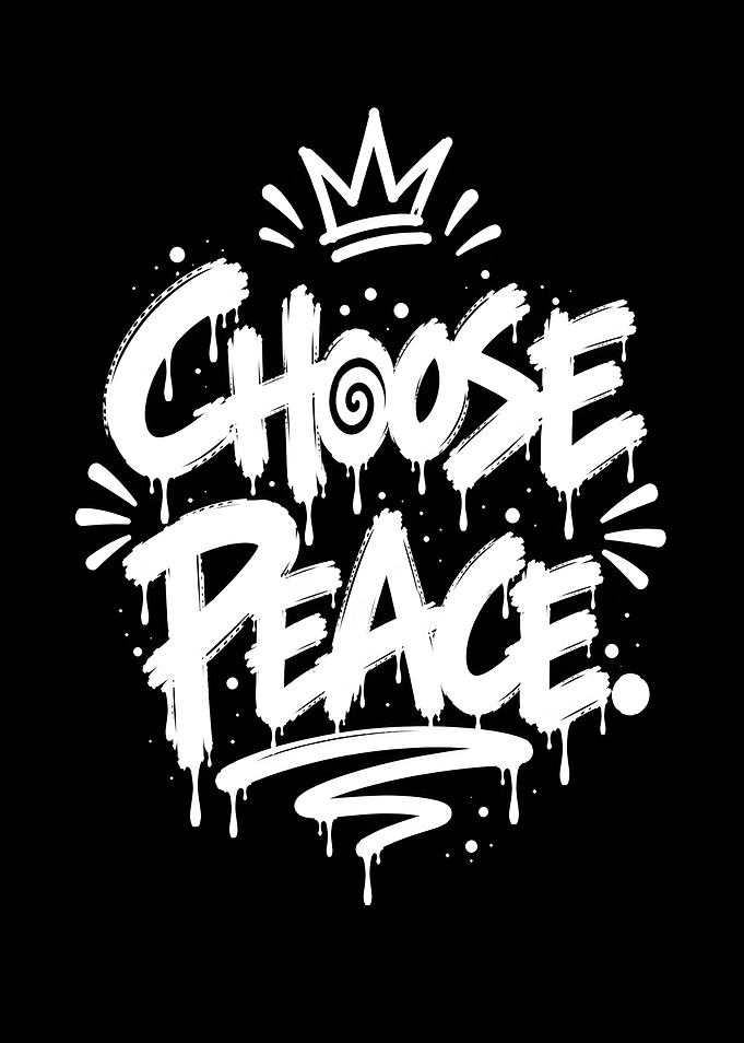 Choose Peace Graffiti Art