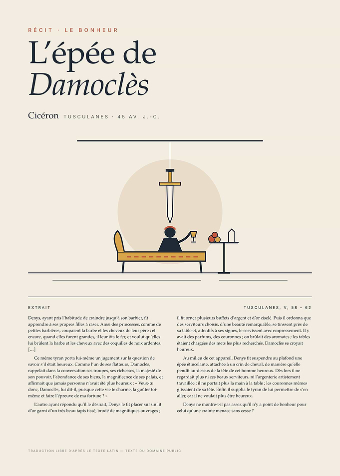 L'épée de Damoclès Minimalist Poster