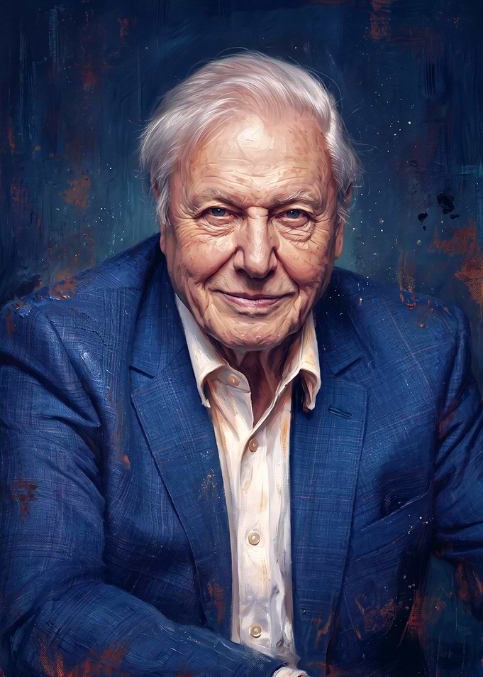 Portrait of Sir David Attenborough