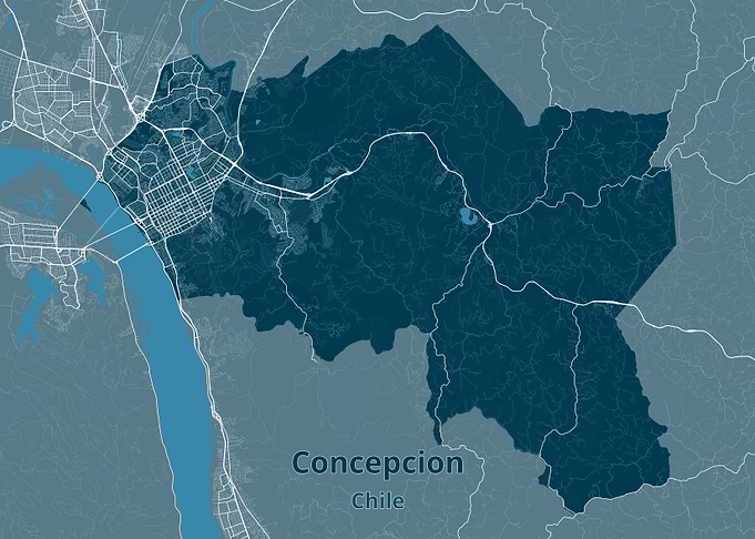 Concepcion Chile Minimalist Map Print