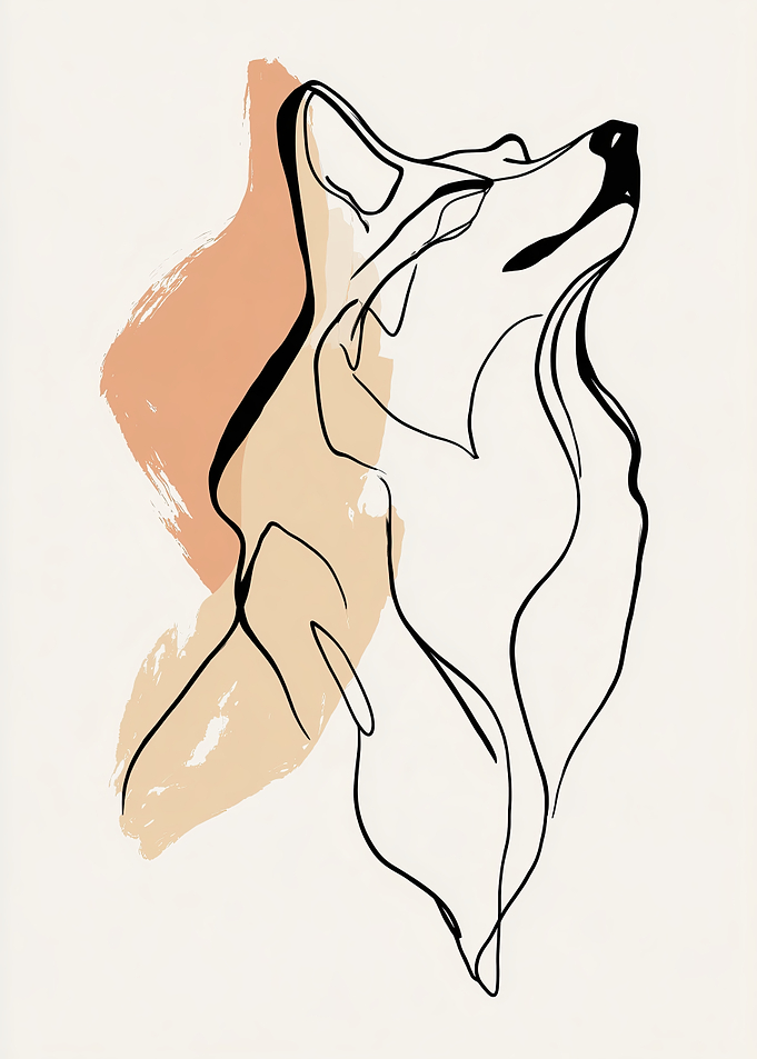 Wolf Continuous Line 04