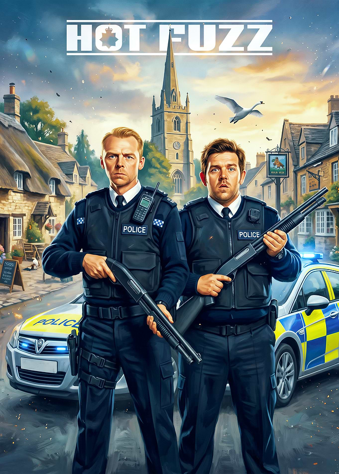 Hot Fuzz Movie Poster Art