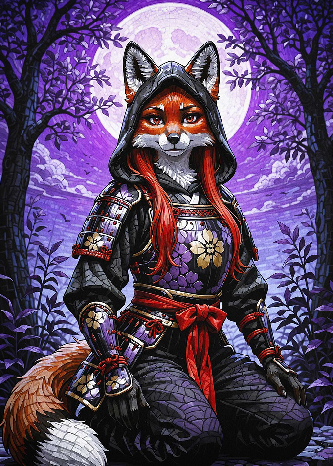 Fox Samurai Fantasy Art