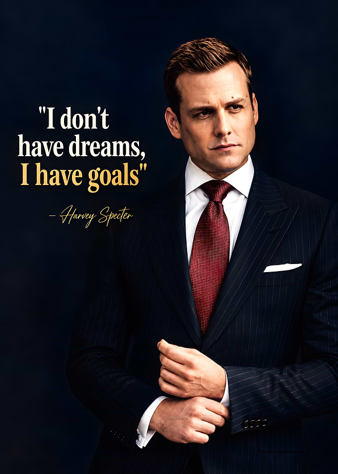 Harvey Specter Inspirational Quote Poster