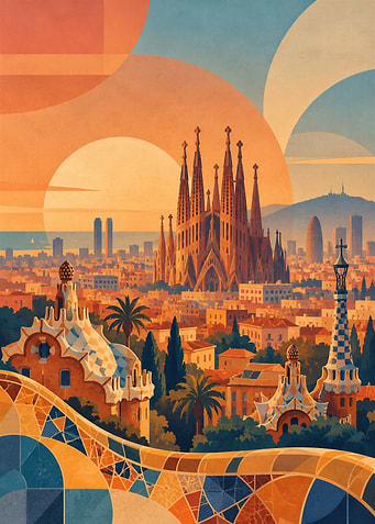 Barcelona, Travel Poster