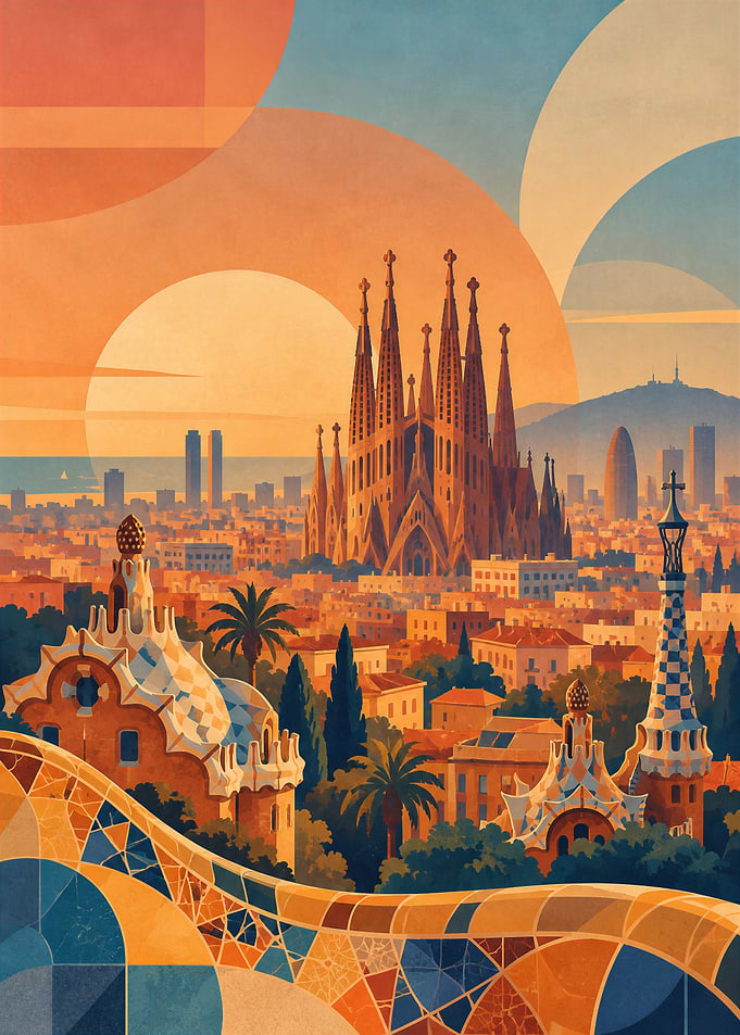 Barcelona, Travel Poster