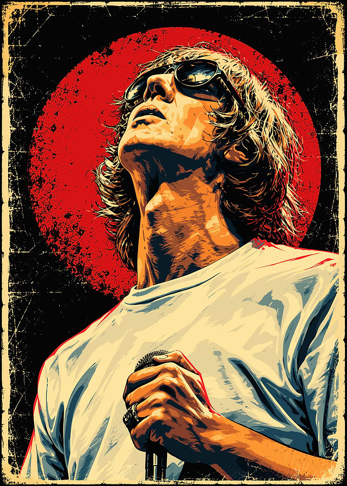 Richard Ashcroft Vintage Style Poster