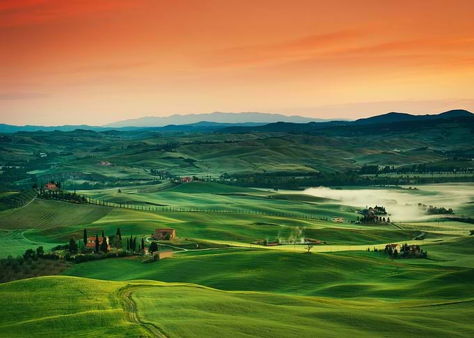 Tuscan Countryside at Sunrise