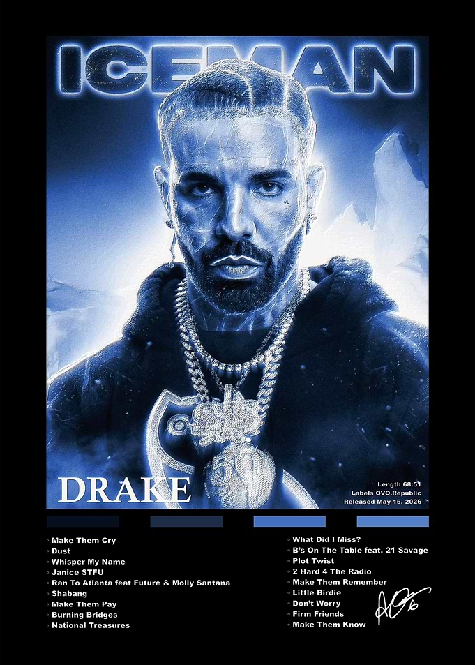 Drake Iceman Album Cover Poster