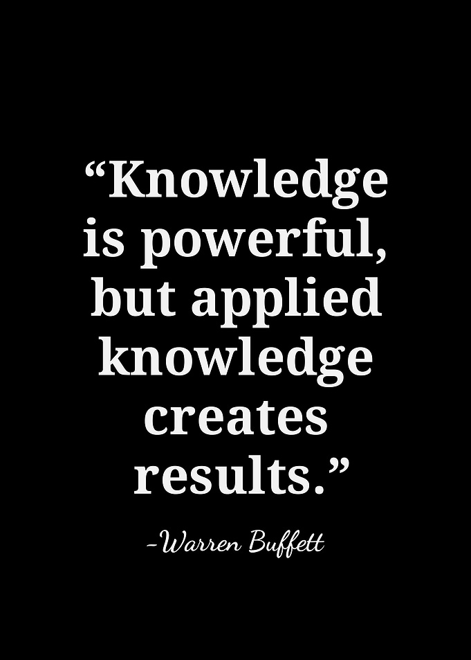 Warren Buffett Inspirational Quote Poster