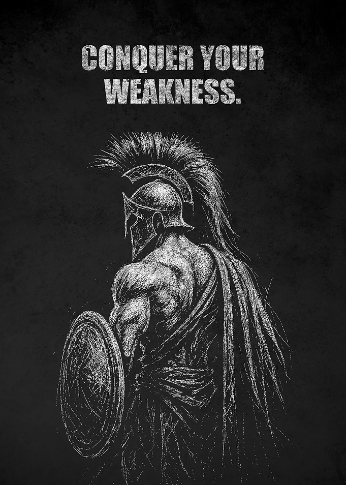Conquer Your Weakness Spartan Poster