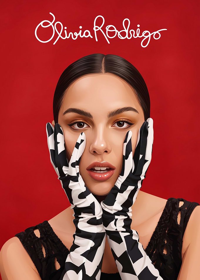 Olivia Rodrigo Portrait Illustration