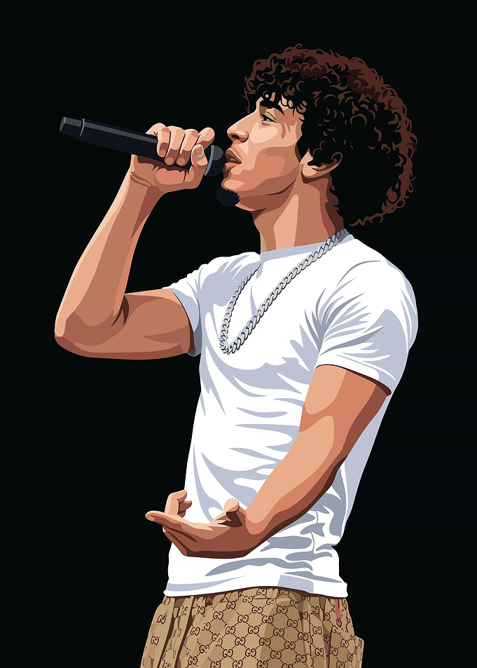 Digital Illustration of a Rapper