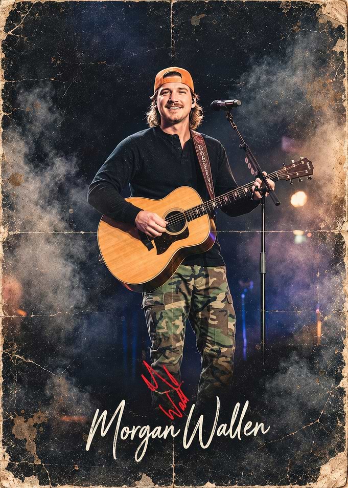 Morgan Wallen Vintage Style Poster