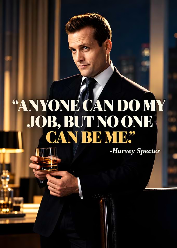 Harvey Specter Inspirational Quote Poster