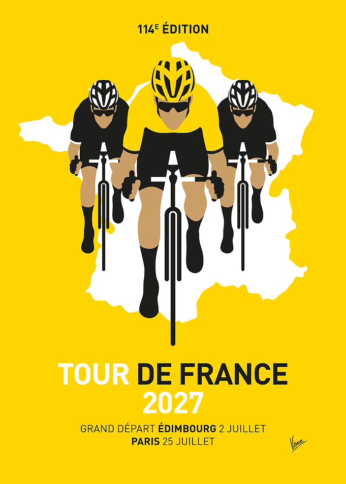 Tour de France 2027 Minimalist Poster