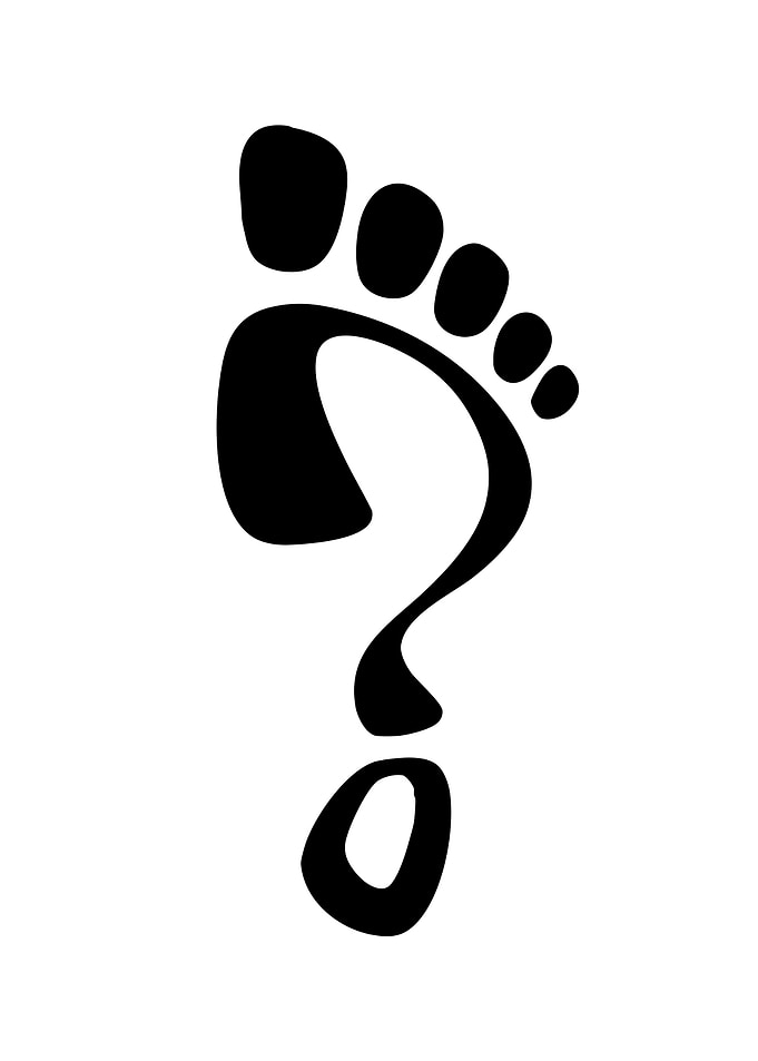 Footprint Question Mark Symbol